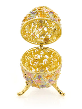 Golden Faberge Egg Decorated with Butterflies