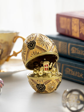 Brown Faberge Royal egg with Carriage