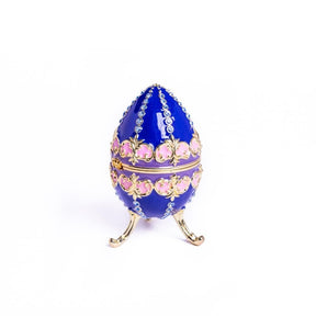 Blue Decorated Faberge Egg Easter Egg Keren Kopal