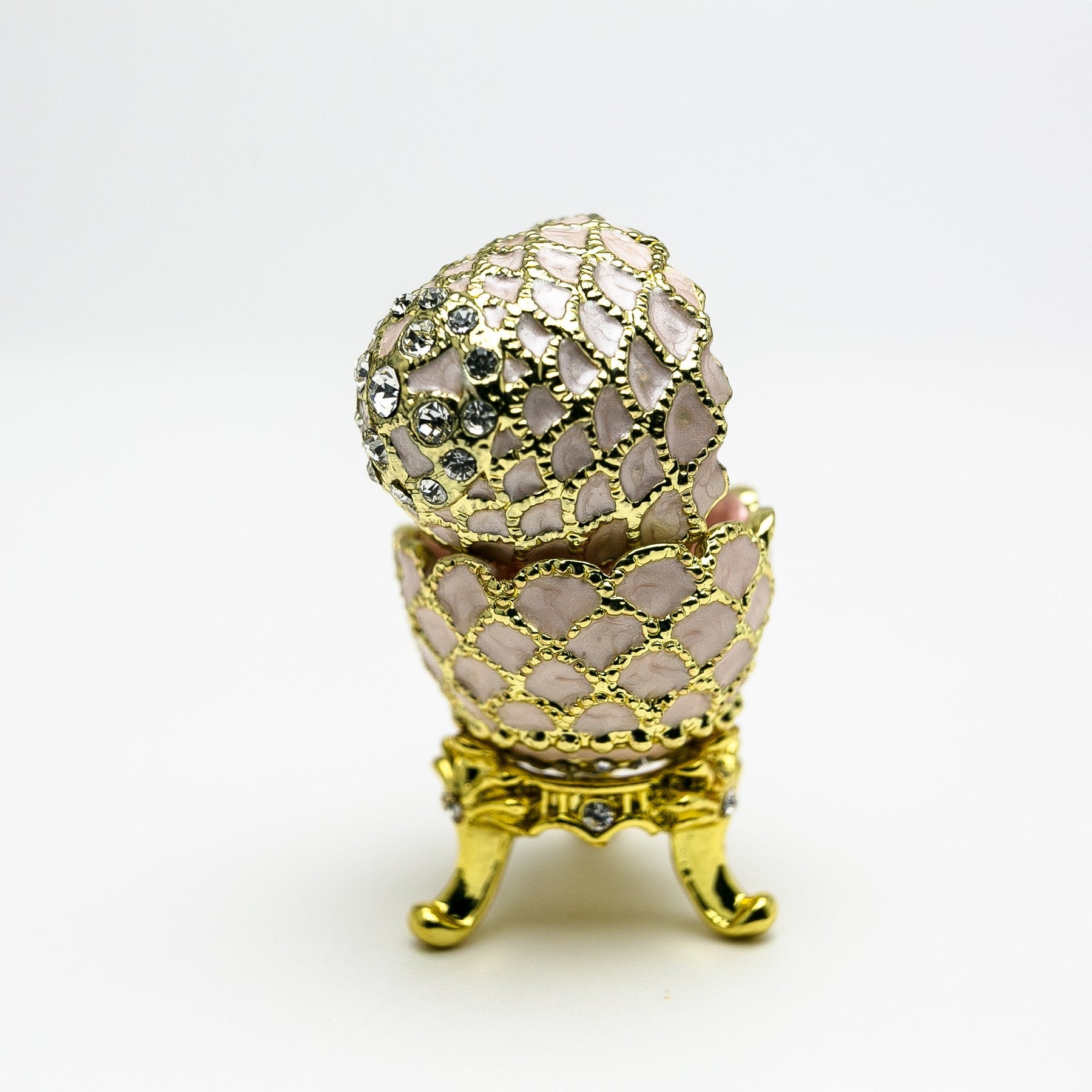 Golden Pink Faberge Egg Easter Egg Keren Kopal