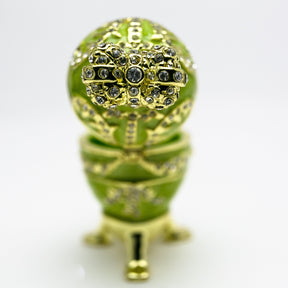 Green Faberge Egg with Heart on Top Easter Egg Keren Kopal