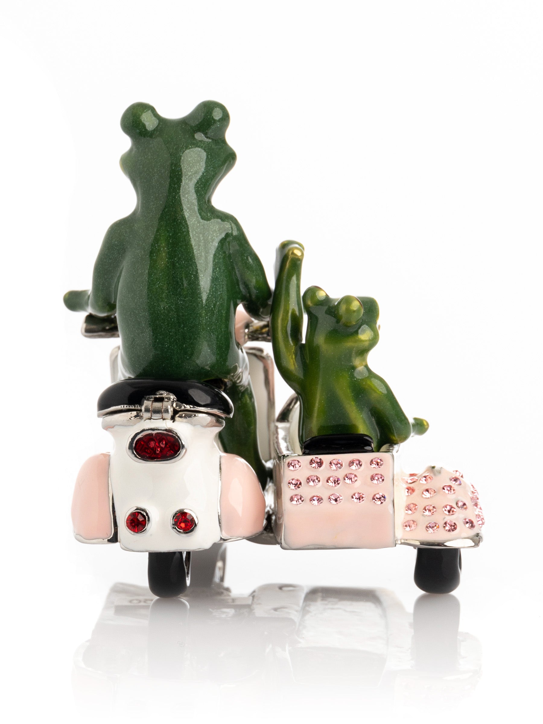 Frogs Riding Vespa with Sidecar