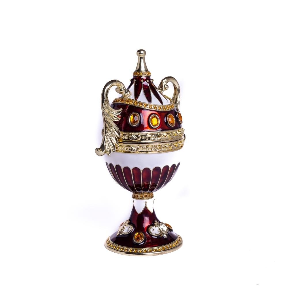 Brown Music Playing Faberge Egg with Wings Faberge Egg Keren Kopal