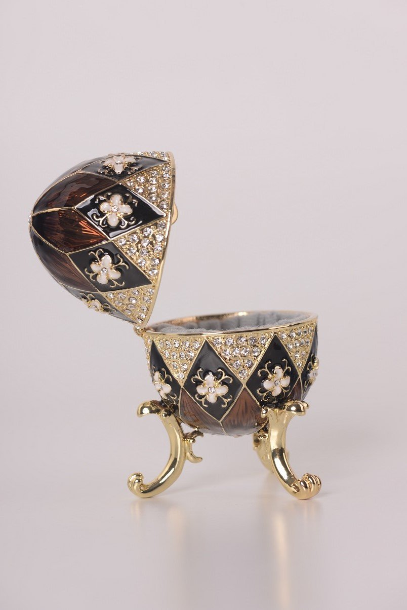 Faberge Style Egg Music Box Trinket Box  Keren Kopal