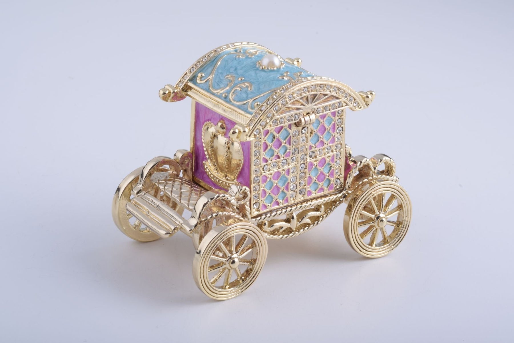 Keren Kopal Gold Carriage with a Clock  91.00