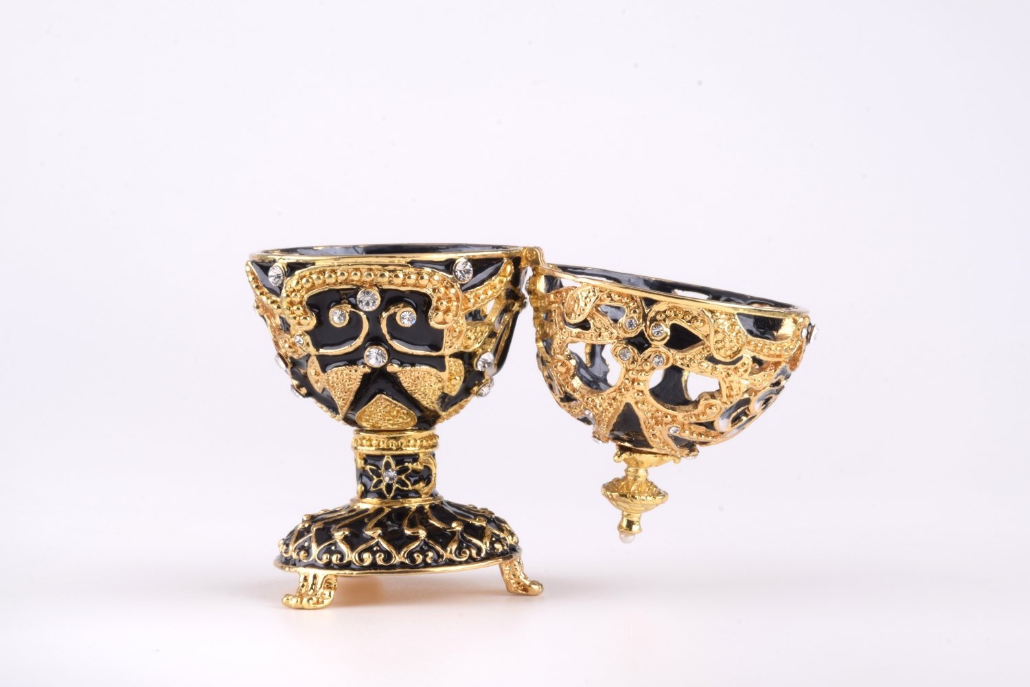 Keren Kopal Gold & Black Faberge Egg  71.50