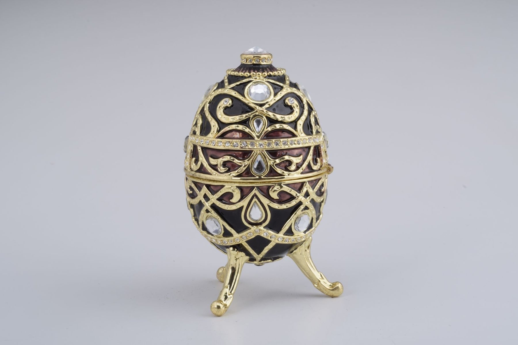 Keren Kopal Gold & Black Faberge Style Egg  94.50