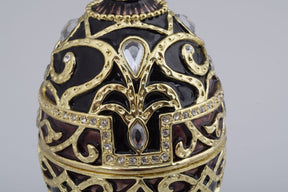 Keren Kopal Gold & Black Faberge Style Egg  94.50