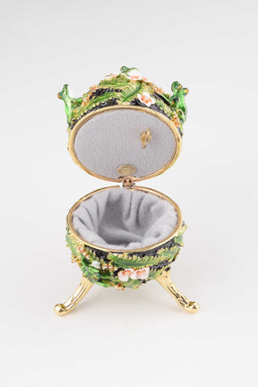 Keren Kopal Green Faberge Egg with Frogs  114.00