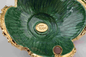 Green Faberge Egg with Swan Inside  Keren Kopal