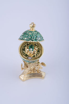 Keren Kopal Green Faberge Egg with a Golden Frog Inside  51.25