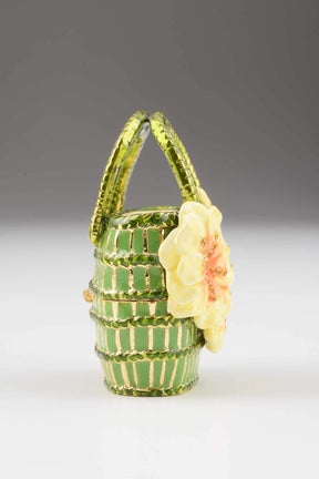 Keren Kopal Green Handbag with Yellow Flowers  49.00