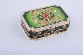 Keren Kopal Green Vintage Style Trinket Box