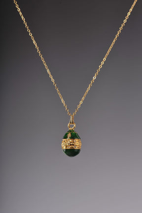 Keren Kopal Green & Gold Egg Pendant Locket Necklace  37.00