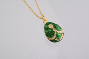 Keren Kopal Green & Gold Egg Pendant Necklace  39.00