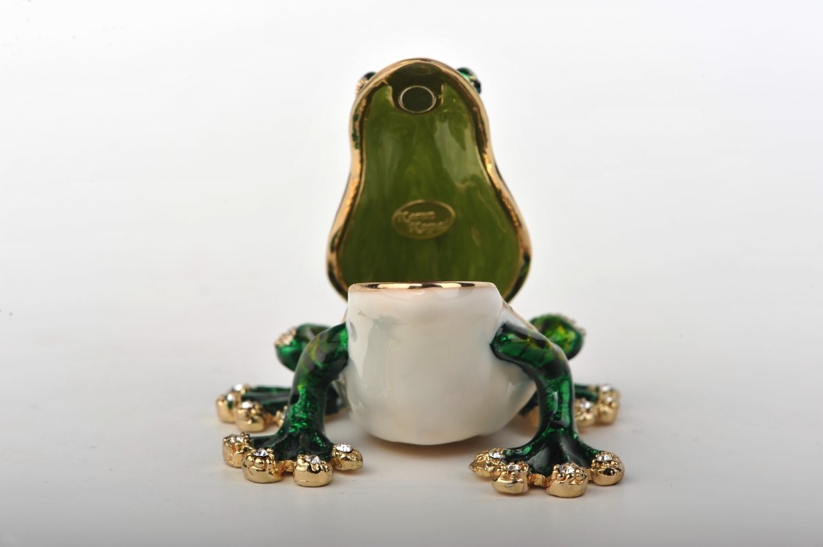 Keren Kopal Green & Gold Sitting Toad  42.50