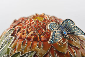 Keren Kopal Green & Yellow Faberge Egg with Blue Butterflies  275.00