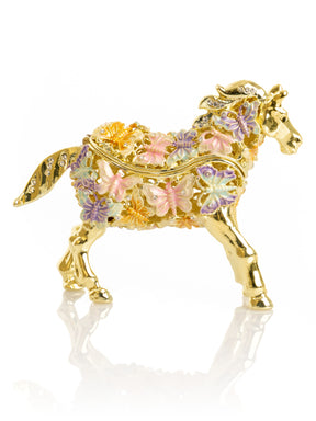 Golden Horse Decorated with butterflies