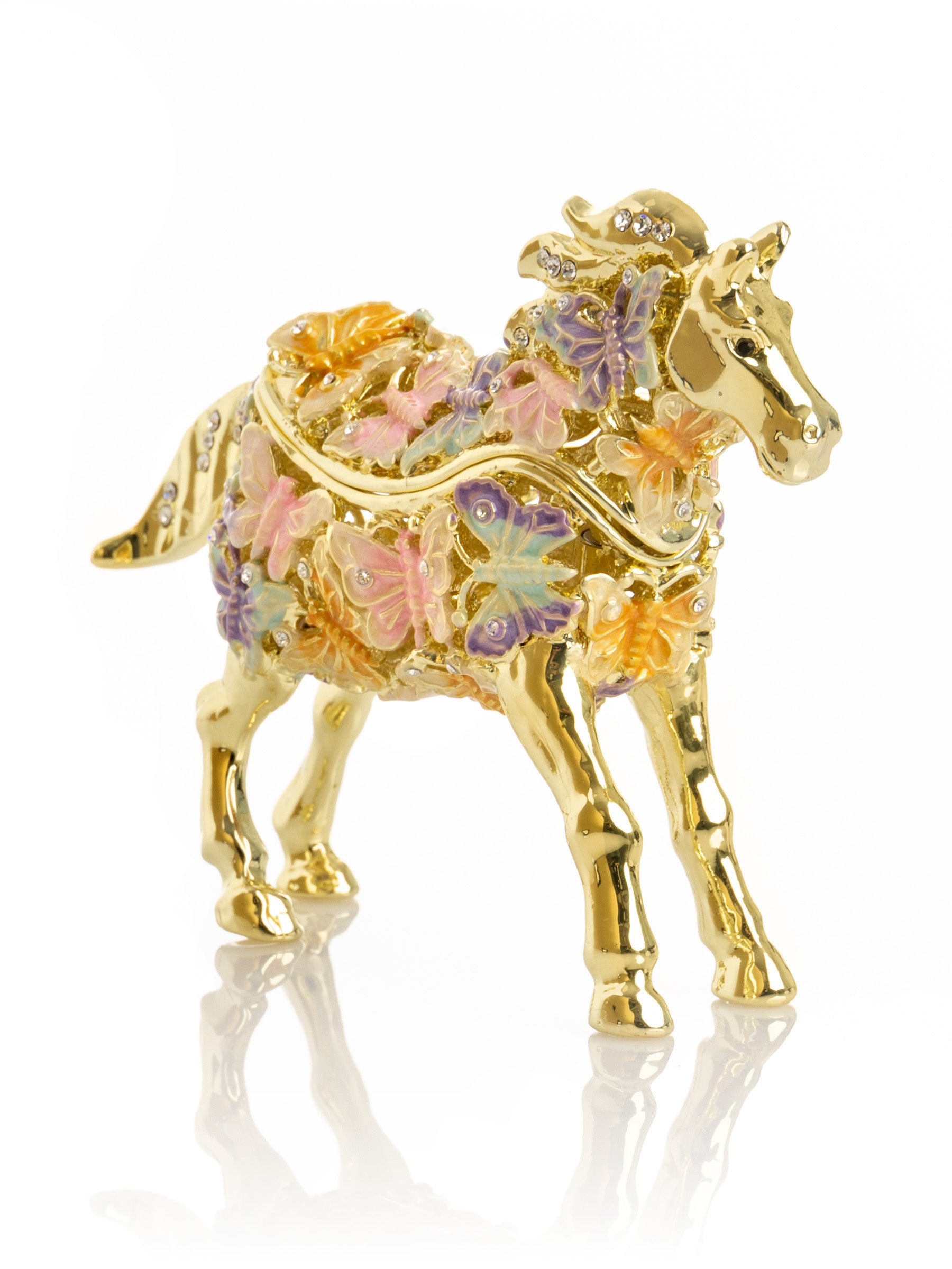 Golden Horse Decorated with butterflies