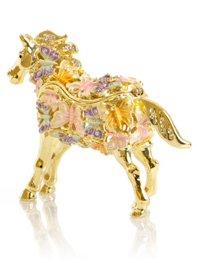 Golden Horse Decorated with butterflies