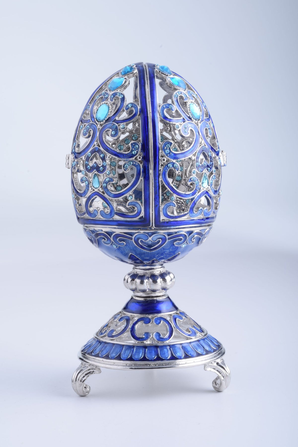 Silver & Blue Faberge Egg