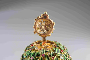 Bay Tree Faberge Egg with Colorful Crystals