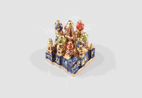 Blue Faberge Egg with Castle Inside