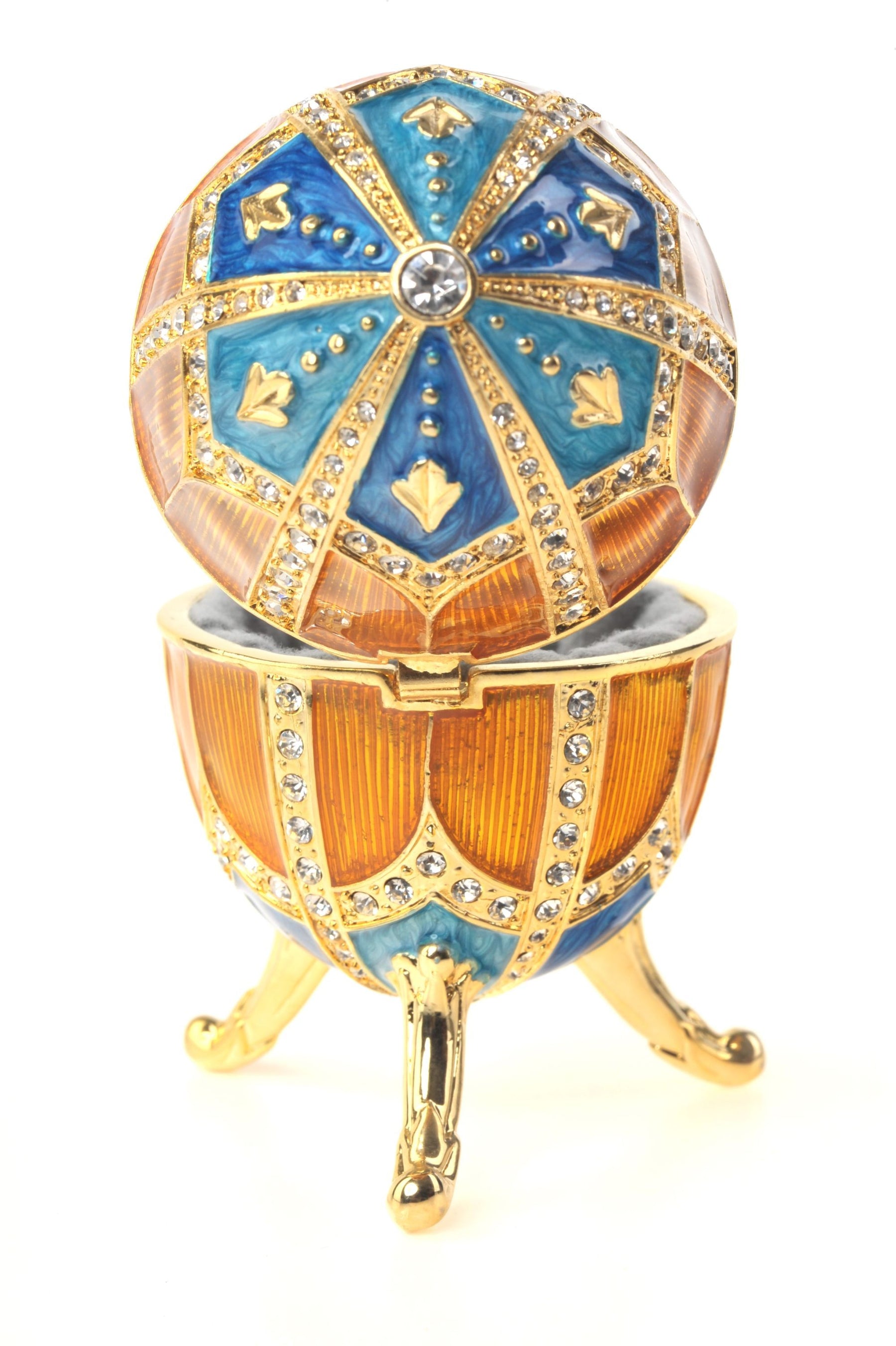 Keren Kopal Orange & Blue Faberge Egg  90.50