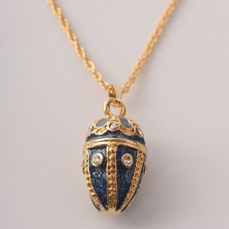 Keren Kopal Blue & Gold Egg Pendant Necklace Pendant 39.00