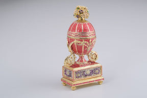 Keren Kopal Pink Faberge Egg with Flowers Bouquet on Top  124.00