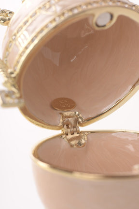 Keren Kopal Pink Faberge Egg with Gold Handles  126.25