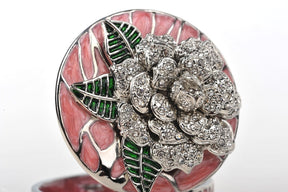 Keren Kopal Pink Jewelry Box with Silver Flower  54.50