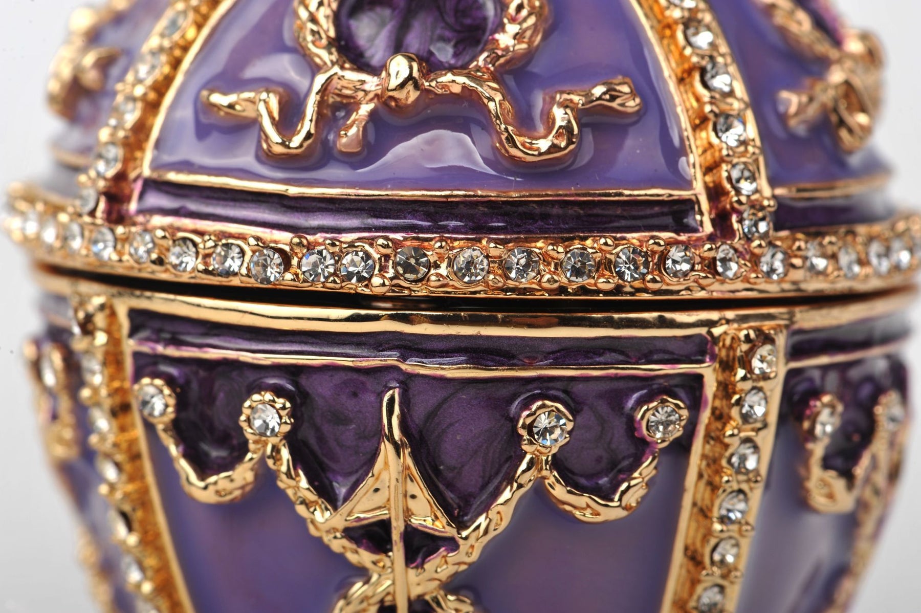 Keren Kopal Purple Faberge Egg with Pearl on top  72.00