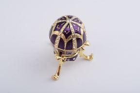 Keren Kopal Purple Faberge Style Egg with an Egg Pendant Inside  67.75