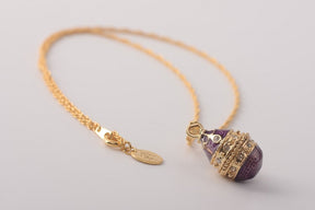 Keren Kopal Purple & Gold Egg Pendant Necklace  39.00