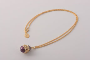 Keren Kopal Purple & Gold Egg Pendant Necklace  39.00