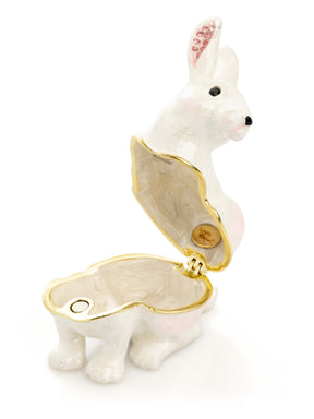 White Bunny Trinket Box