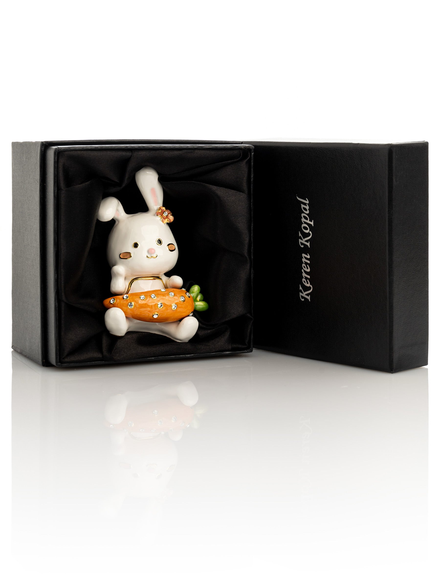 Bunny with Carrot Trinket Box