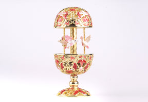 Keren Kopal Red Faberge Egg with Doves  124.00