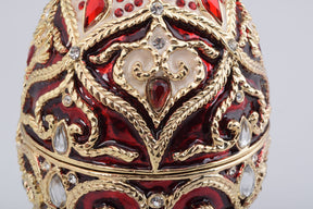 Red Faberge Style Music Playing Egg  Keren Kopal