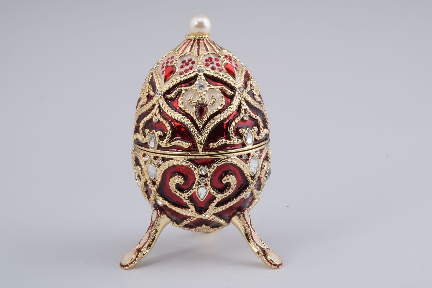 Keren Kopal Red Faberge Style Music Playing Egg  96.50