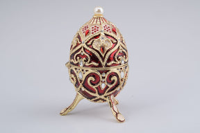 Keren Kopal Red Faberge Style Music Playing Egg  96.50