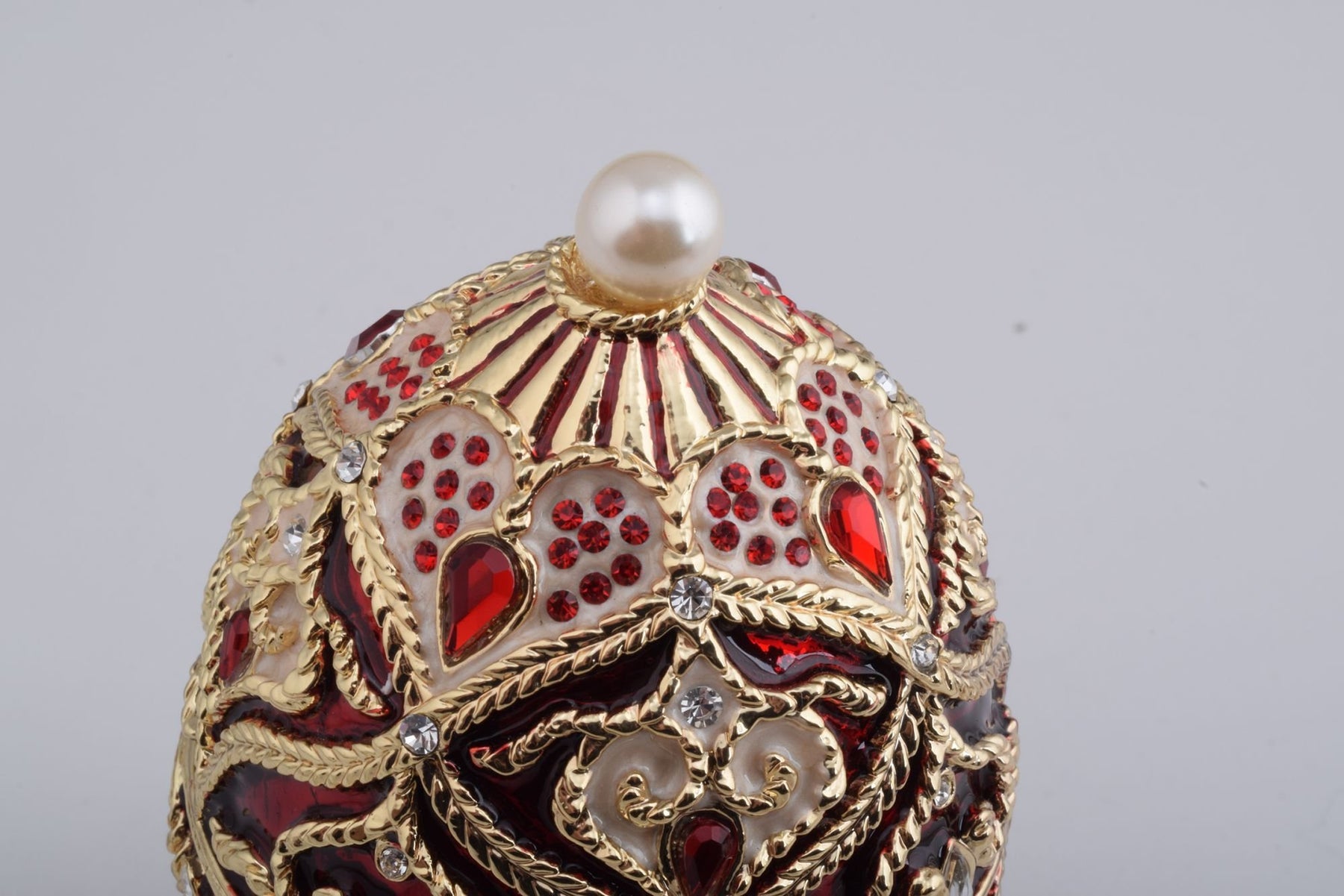 Keren Kopal Red Faberge Style Music Playing Egg  96.50