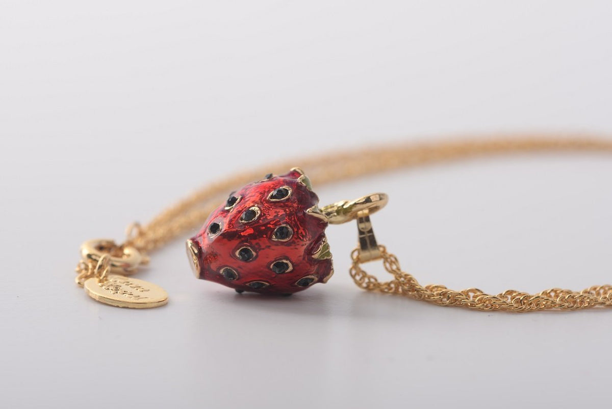 Keren Kopal Red Strawberry Pendant Necklace  37.00