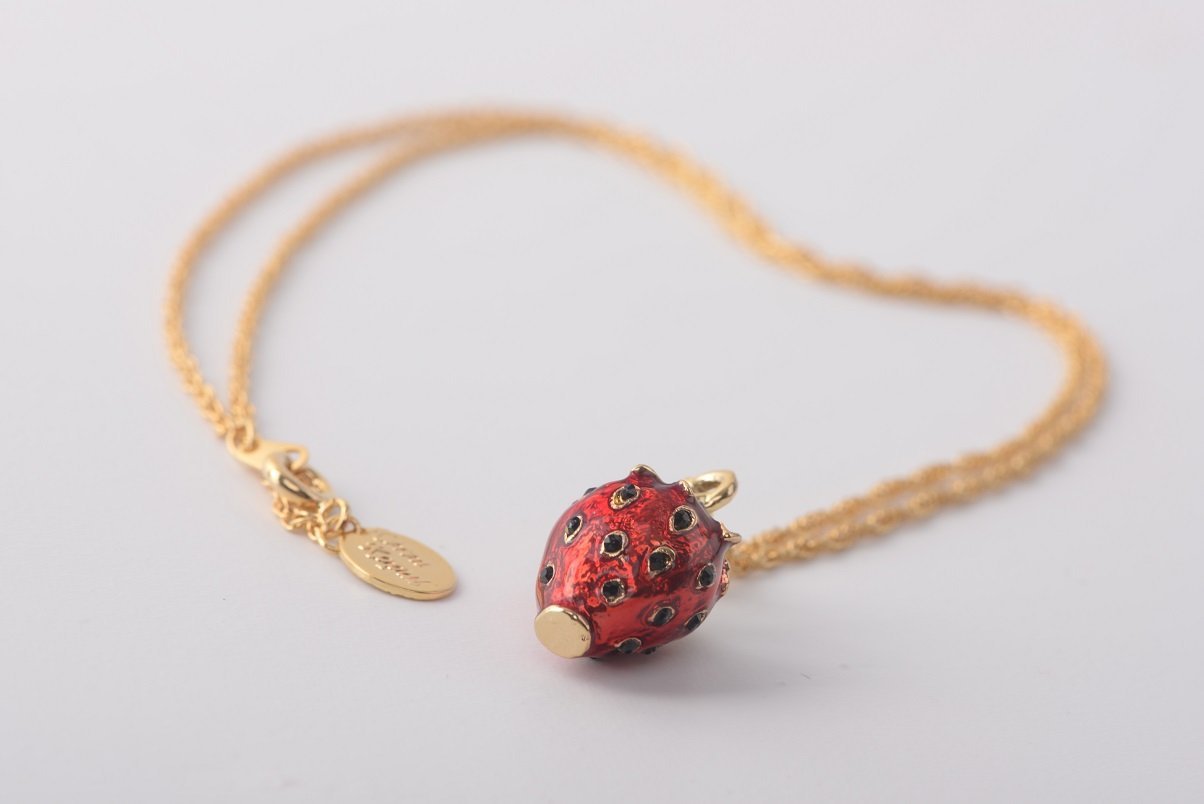 Keren Kopal Red Strawberry Pendant Necklace  37.00