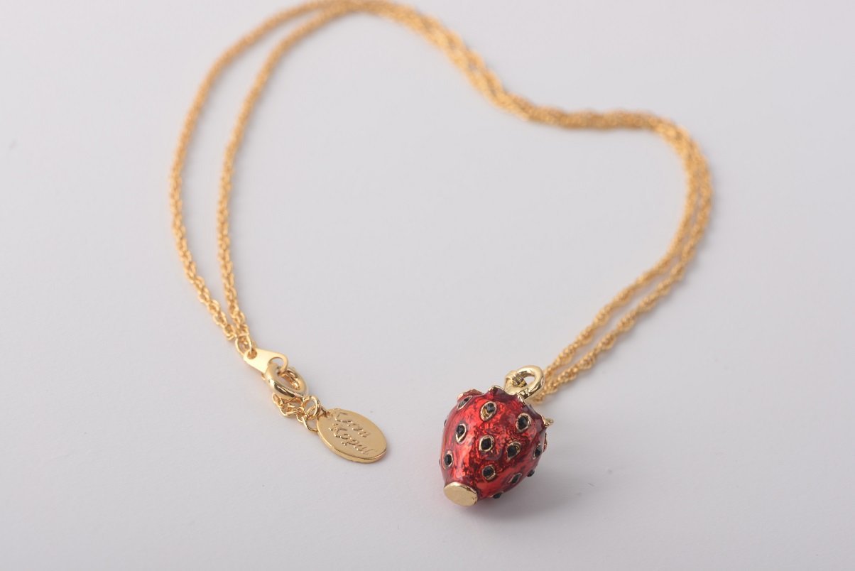 Keren Kopal Red Strawberry Pendant Necklace  37.00