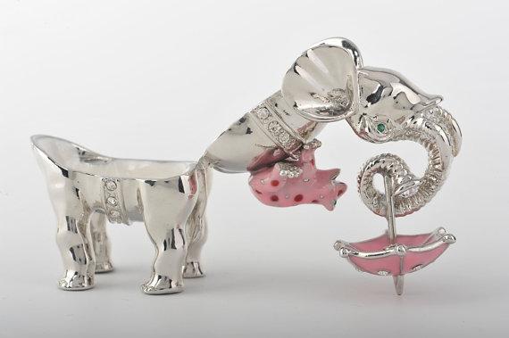 Keren Kopal Silver Elephant Holding an Umbrella  57.50