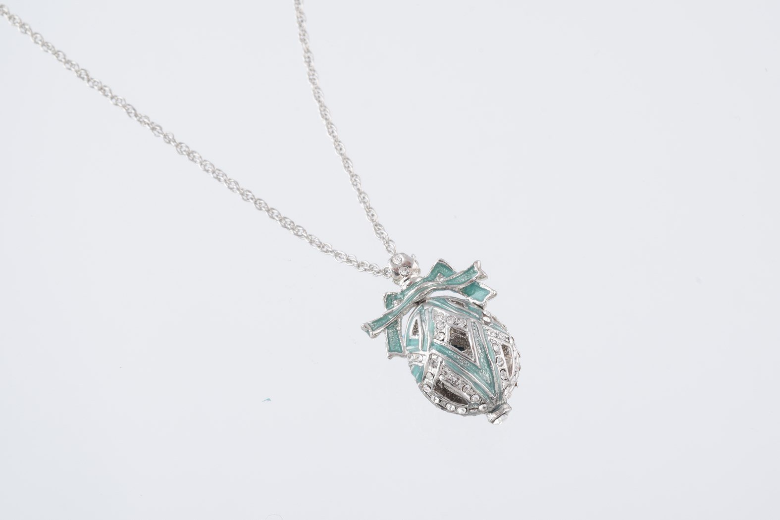 Keren Kopal Silver & Light Green Egg Pendant Necklace  39.00