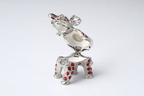 Keren Kopal Silver & Red Elephant  33.00