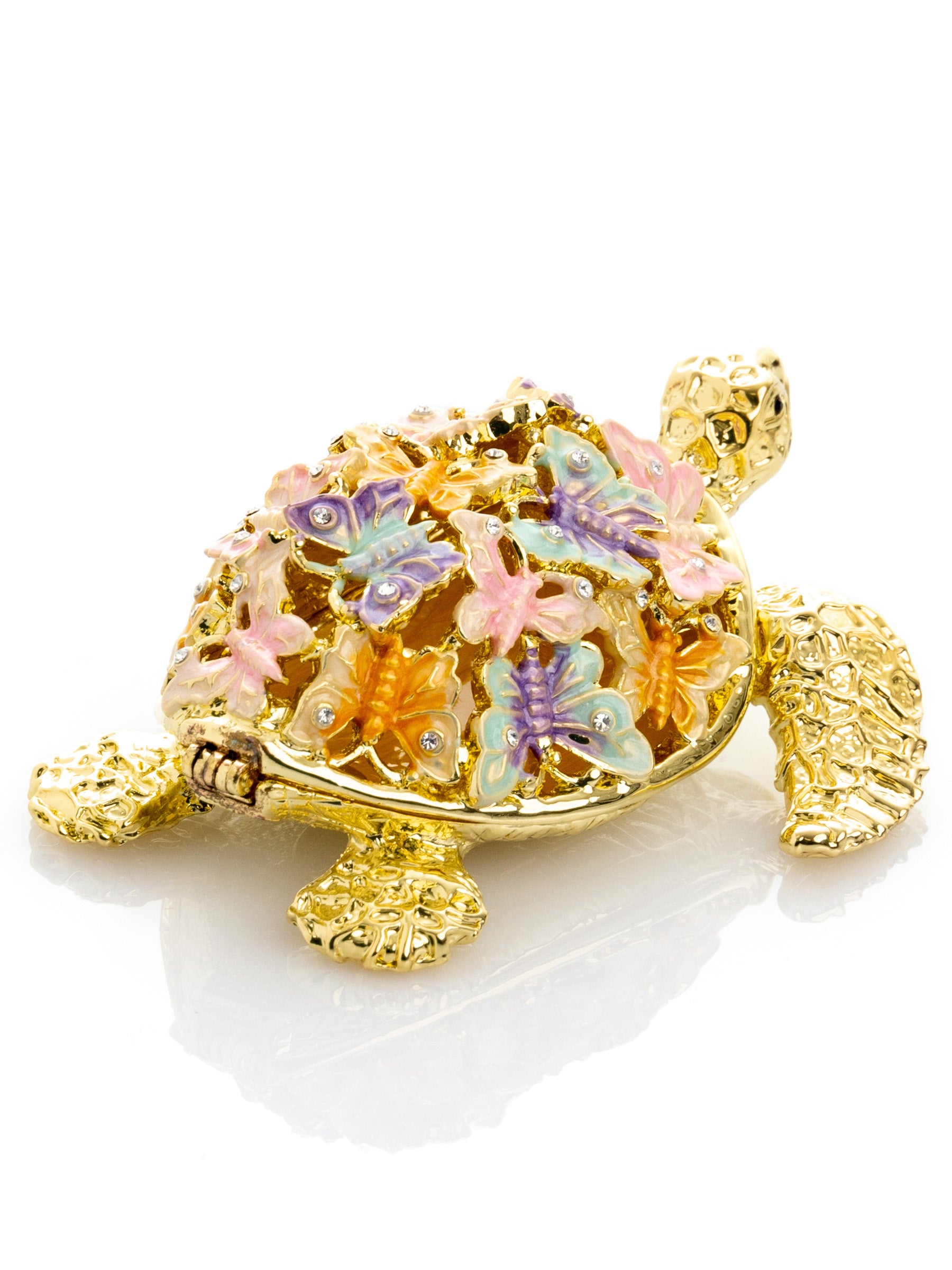 Golden Turtle Decorated with butterflies